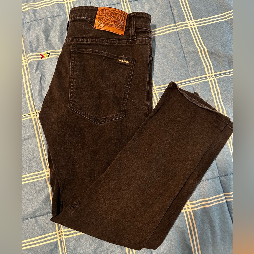 Volcom Black Chino Pants Classic Style